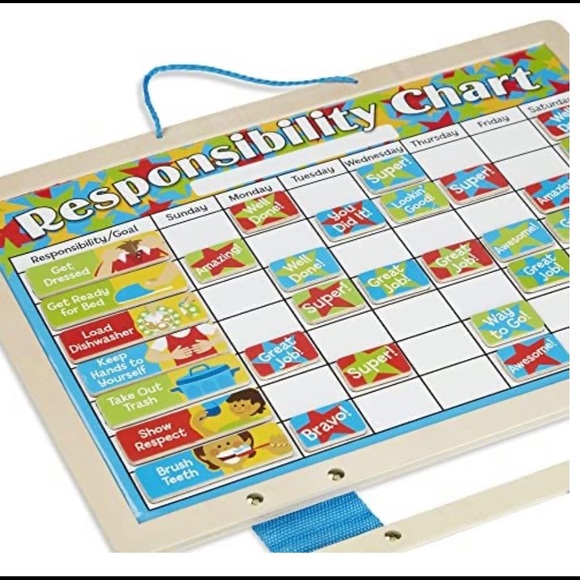 Melissa & Doug Responsibility Chart with Magnets and Bonus Dry Erase Markers - Picture 5 of 12